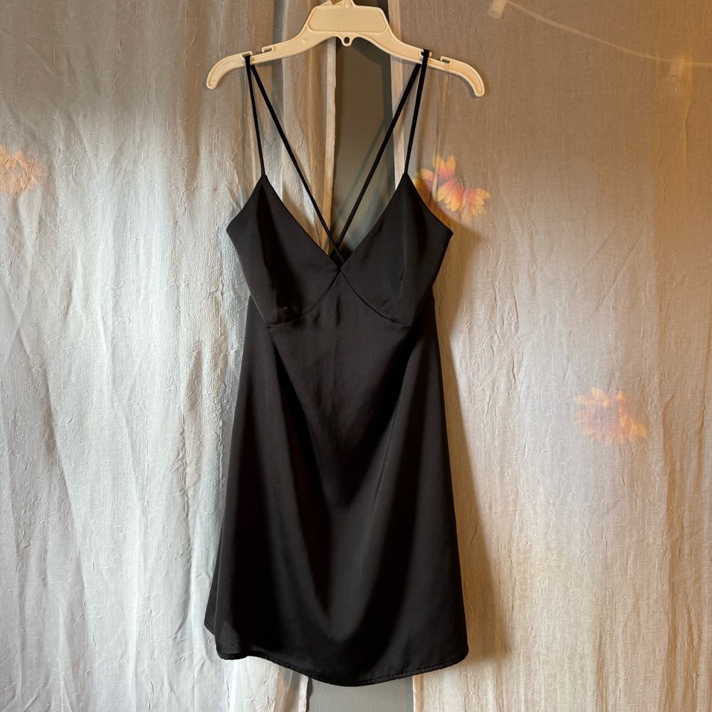 Lottie Moss Black Slip Dress